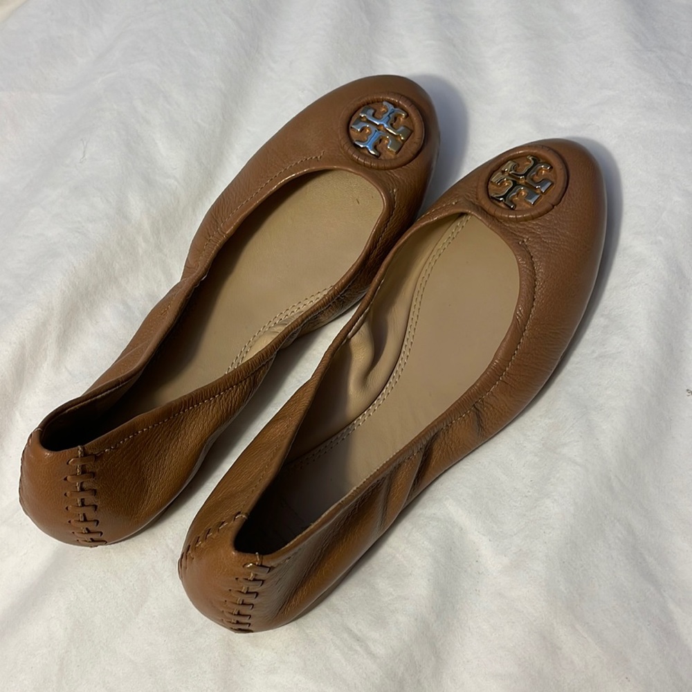 New Tory Burch Ballet Flats leather Tan